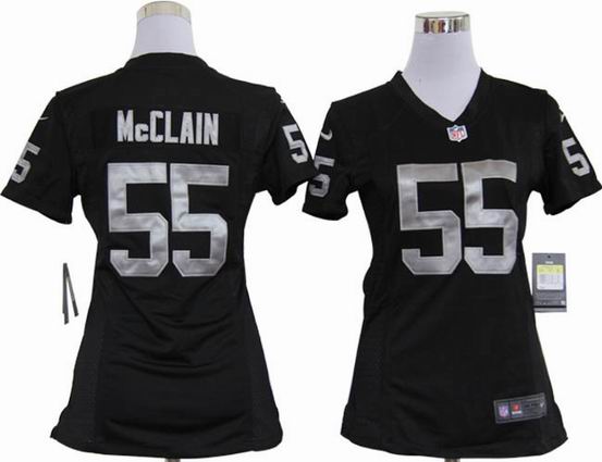 women Nike NFL Oakland Raiders 55 McClain black stitched Jersey