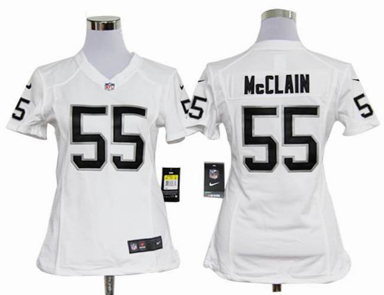 women Nike NFL Oakland Raiders 55 McClain white stitched Jersey
