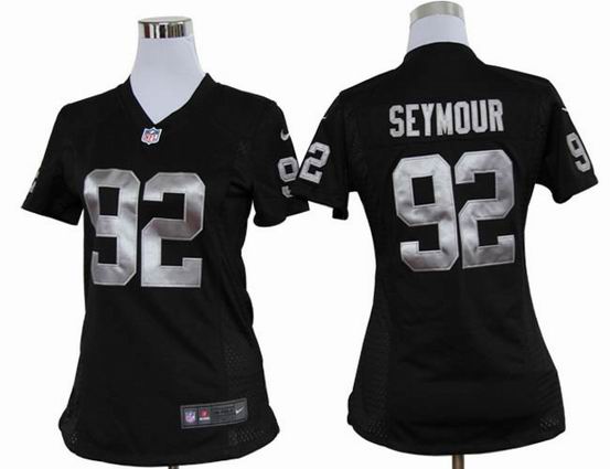 women Nike NFL Oakland Raiders 92 Seymour black stitched Jersey