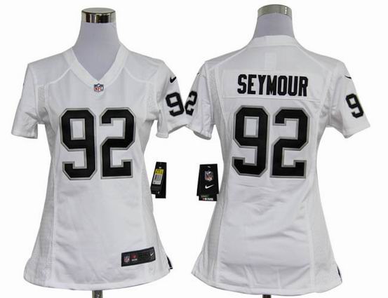 women Nike NFL Oakland Raiders 92 Seymour white stitched Jersey