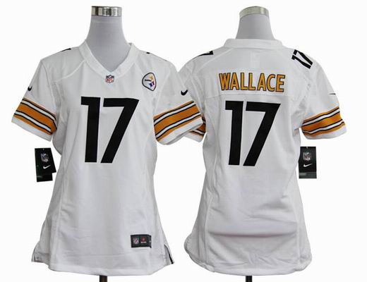 women Nike NFL Pittsburgh Steelers 17 Wallace white stitched jersey