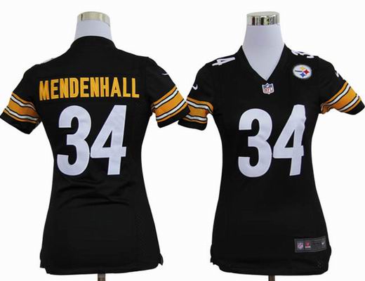 women Nike NFL Pittsburgh Steelers 34 Mendenhall black stitched jersey