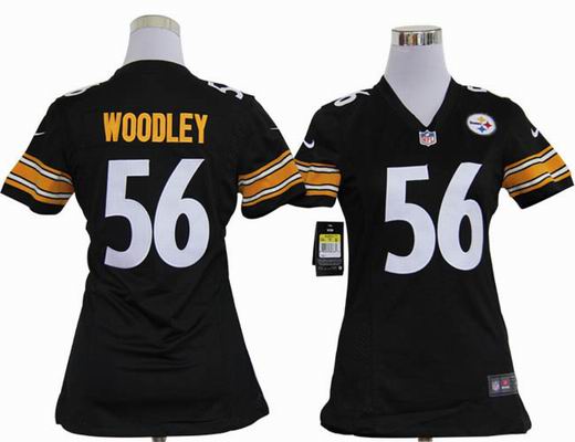 women Nike NFL Pittsburgh Steelers 56 woodley black stitched jersey