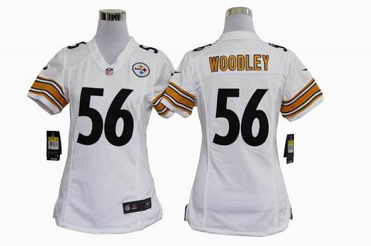 women Nike NFL Pittsburgh Steelers 56 woodley white stitched jersey