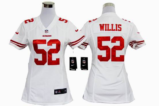 women Nike NFL San Francisco 49ers 52 willis white stitched jersey