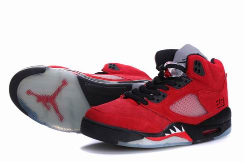 women air jordan 5 shoes Suede red