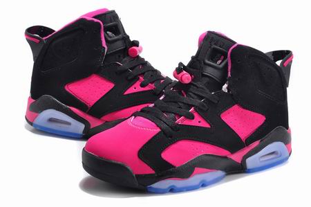 women air jordan 6 retro shoes pink black