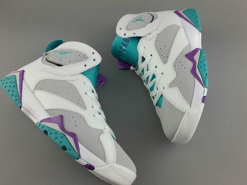women air jordan 7 shoes AAAAA perfect quality white grey blue purple