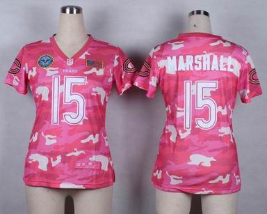 women bears 15 marshall Salute to Service pink camo jersey