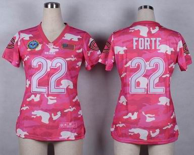 women bears 22 Forte Salute to Service pink camo jersey
