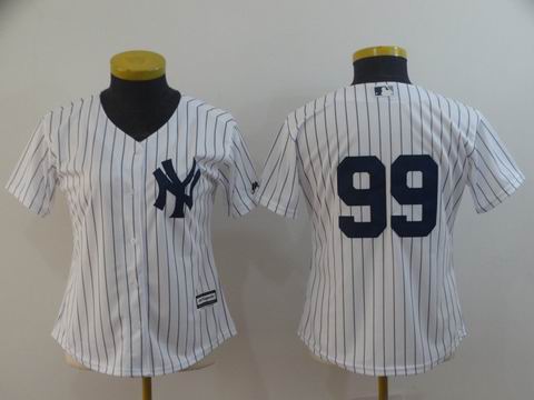 women mlb new york yankees #99 white jersey