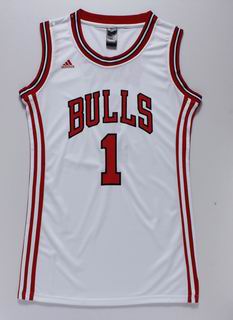 women nba Chicago Bulls #1 Rose white jersey