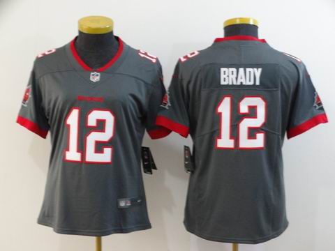 women nfl buccaneeers #12 Brady grey jersey
