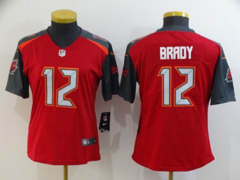 women nfl buccaneeers #12 Brady red vapor limited jersey