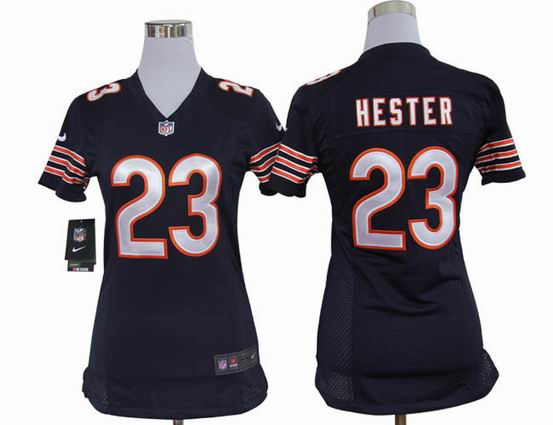 women nike NFL Chicago Bears 23 Hester blue stitched jersey