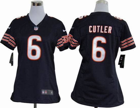 women nike NFL Chicago Bears 6 Cutler blue stitched jersey