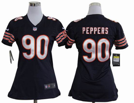 women nike NFL Chicago Bears 90 Peppers blue stitched jersey