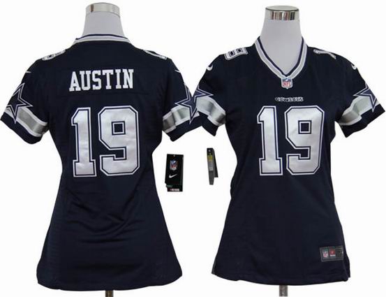 women nike NFL Dallas Cowboys 19 Austin blue stitched jersey