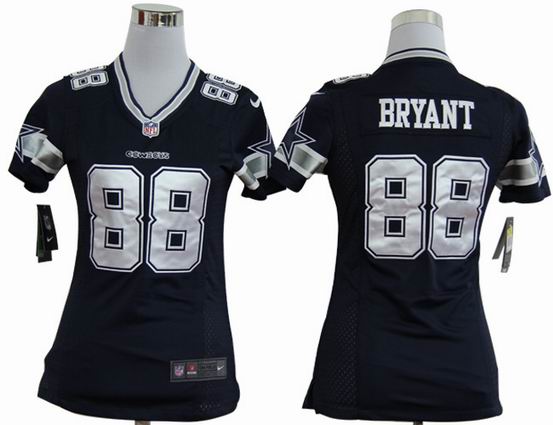women nike NFL Dallas Cowboys 88 Bryant blue stitched jersey