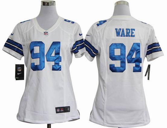 women nike NFL Dallas Cowboys 94 Ware white stitched jersey