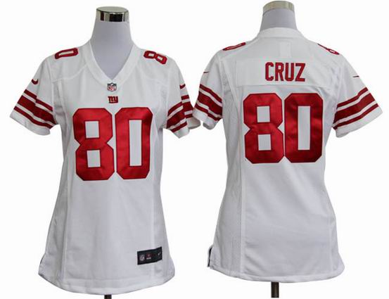 women nike NFL New York Giants 80 Cruz white stitched jersey