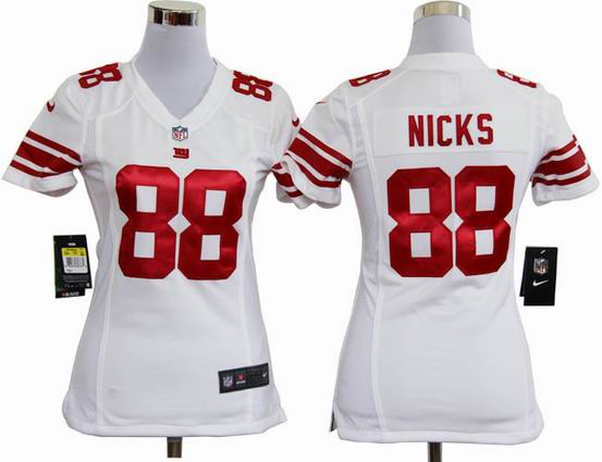 women nike NFL New York Giants 88 Nicks white stitched jersey
