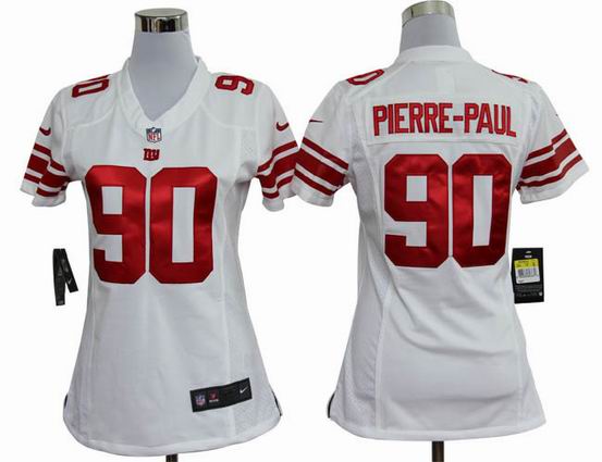 women nike NFL New York Giants 90 Pierre-Paul white stitched jersey