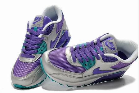 women nike air max 90 LE shoes silver purple