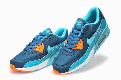 women nike air max 90 shoes blue orange
