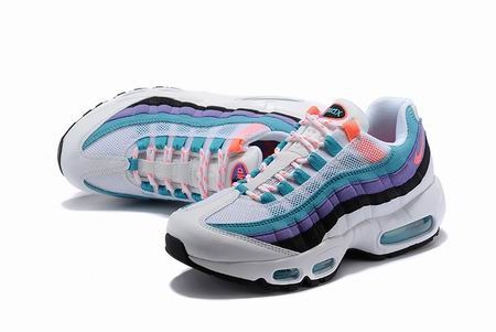 women nike air max 95 shoes white purple blue