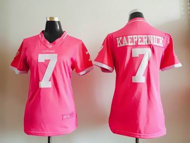 women nike nfl 49ers 7 Kaepernick pink 2015Pink Bubble Gum Jersey