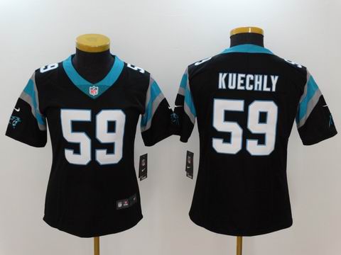 women nike nfl Carolina Panthers #59 Kuechly rush II black jersey