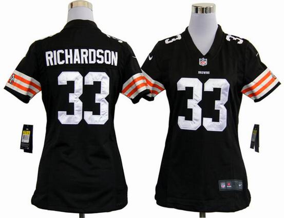 women nike nfl Cleveland Browns 33 Richardson brown stitched jersey