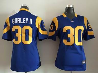 women nike nfl Los Angeles Rams #30 Gurley II blue jersey