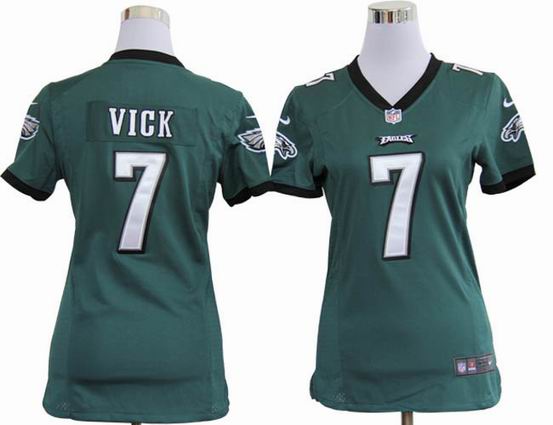 women nike nfl Philadelphia Eagles 7 Vick green jersey