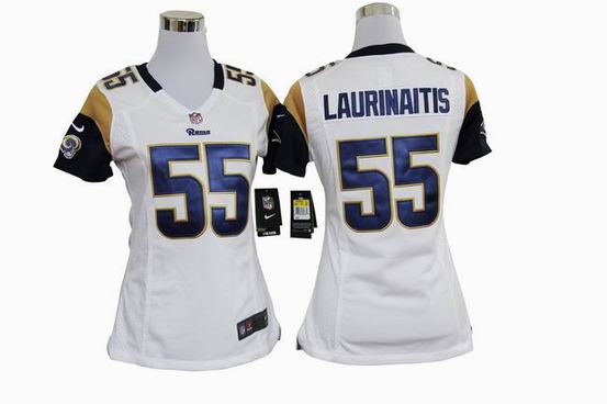women nike nfl St. Louis Rams 55 Laurinaitis white stitched jersey