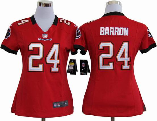 women nike nfl Tampa Bay Buccaneers 24 Barron red stitched jersey