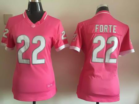 women nike nfl bears 22 Forte Pink Bubble Gum Jersey