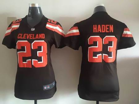 women nike nfl browns #23 Haden brown jersey