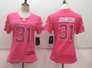 women nike nfl cardinals #31 JOHNSON pink jersey