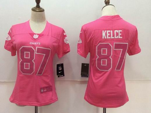 women nike nfl chiefs #59 KELCE pink jersey
