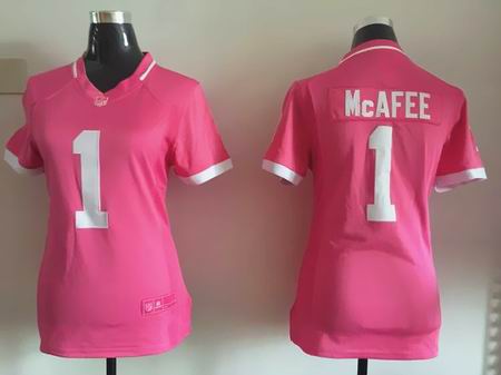 women nike nfl colts 1 McAFEE Pink Bubble Gum Jersey