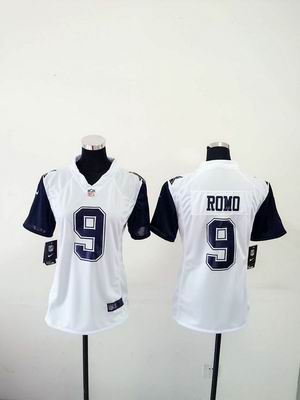 women nike nfl cowboys #9 Romo thanksgiving white jersey