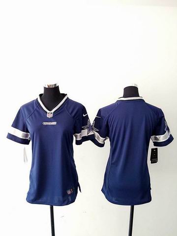 women nike nfl cowboys blank blue limited jersey