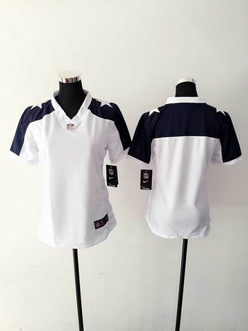 women nike nfl cowboys blank thanksgiving white limited jersey