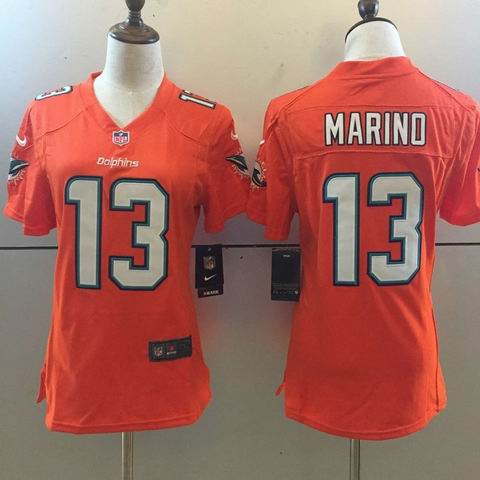 women nike nfl dolphins #13 Marino orange jersey
