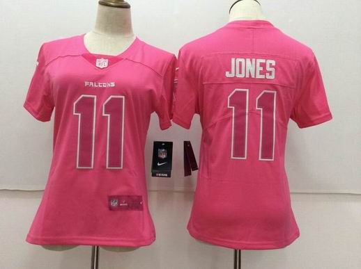 women nike nfl falcons #11 JONES pink jersey