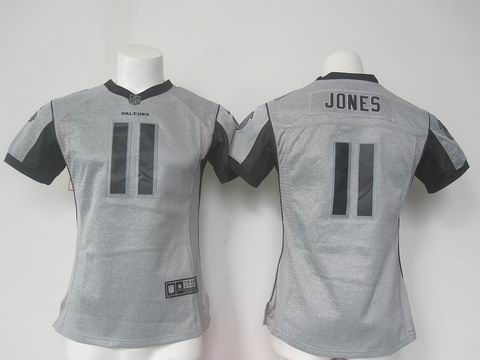 women nike nfl falcons #11 Jones grey jersey