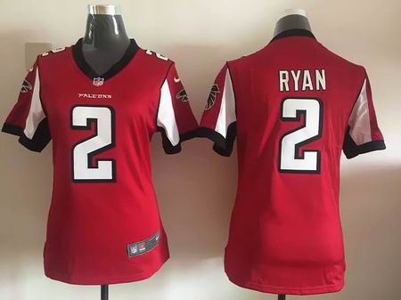 women nike nfl falcons #2 Ryan red jersey