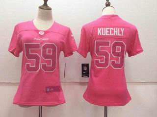 women nike nfl panthers #59 KUECHLY pink jersey